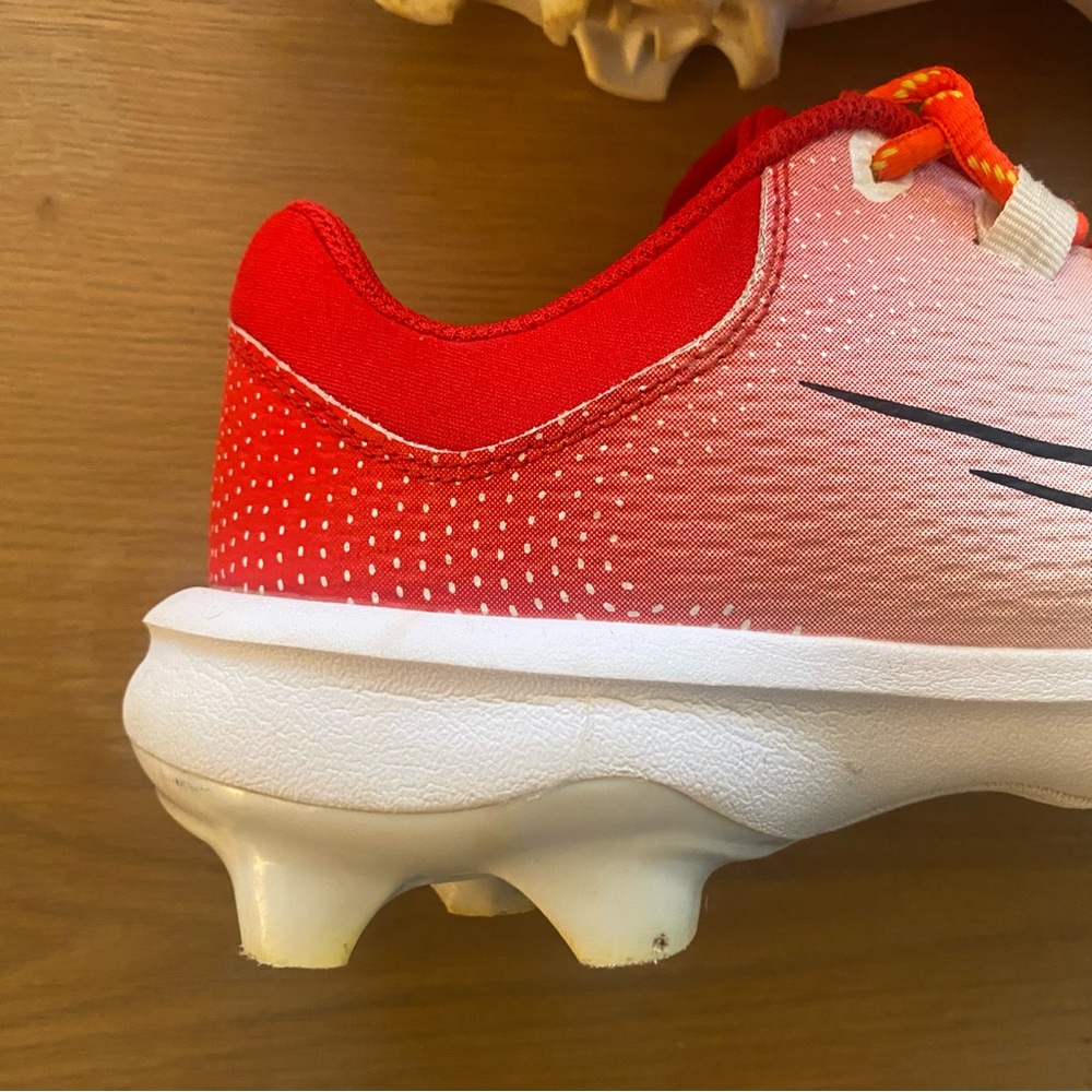 Nike Womens HyperDiamond 4 Pro, Red/ White/ Orange Fire Laces, Sz 7.5 - Picture 12 of 15